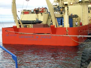 The Gould at Punta Arenas, showing the afterdeck area.