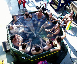 Relaxing in the pool. One day on this cruise we will see how many people we can fit in the pool! 