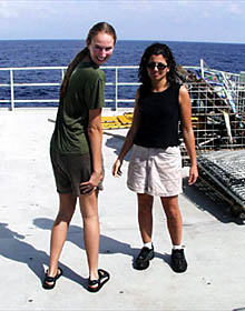 Julie and Danielle watched the drill and took the previous photo, but they paid for it! Just after the last photo was taken, the crew soaked them with the firehoses.