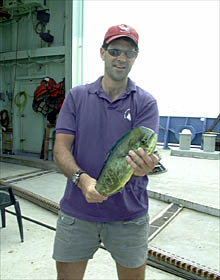 My fish is bigger than yours is. Nana nana nana. 