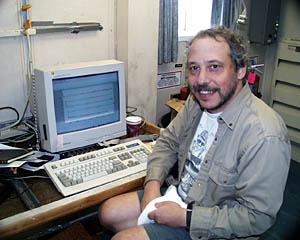 Dana is all smiles because of the success he has had in analyzing and processing the doppler data and in helping Jim with the filtering of the geophysical data.