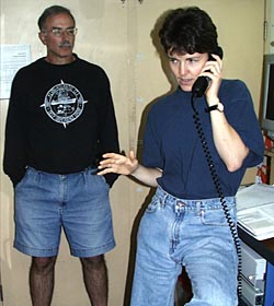 Maya Tolstoy, one of the Co-Chief Scientists on board talks with a group of middle school teachers in Chicago, Illinois who met at the Paul Revere School today to discuss the use of the Dive and Discover web site as part of their classroom curriculum.