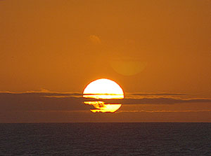 Another beautiful sunset at sea west of Fernandina Island.