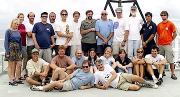  The DRIFT Leg 4 science party on the 02 level forward.  