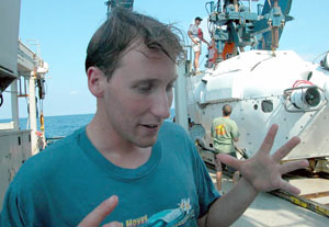 After the shock of buckets of cold water poured over him, Scientist Alex Gagnon expresses his excitement at what he saw below. &ldquo;I had no idea there would be so much to look at down there,&rdquo; he said. 