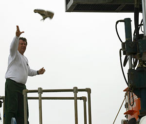 No shoes are allowed in Alvin, so Pilot Patrick Hickey tossed his to the deck before boarding. Shoes dirty the sub, and one knock from a wayward hard sole could damage electrical equipment.