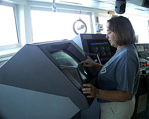 The research vessel (R/V) Atlantis at the dock in Guaymas, MeThe R/V Atlantis at the dock in Guaymas, Mexico.