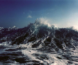 A view from the Gould, where swells were between 10 and 20 feet high. 