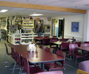 The common areas at Palmer Station are open and light. (Photo by Larry Madin, WHOI)