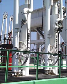 A total of 63,444 gallons of diesel fuel were loaded on board Melville to last the entire trip. You could fill up the tanks of more than 4,000 cars with that amount! 