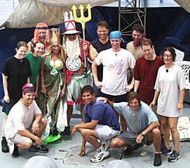 Pollywogs finally become Shellbacks!! The newly christened Shellbacks join the ranks of the many noble Shellbacks who ply the ocean realm in service of King Neptune.