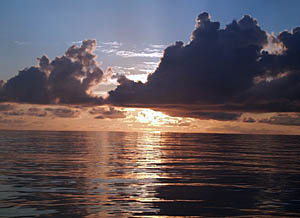 A beautiful sunset marks the close of a wonderful day at sea filled with celebrations. 