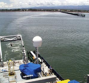 Leaving Puntarenas in the distance.  