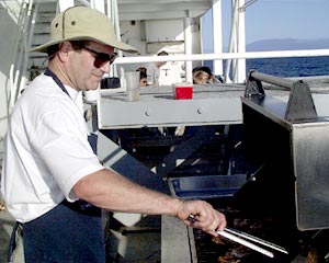  Mark Kurz, was our guest chef for tonight! It's a Revelle tradition to barbecue on a Sunday if the weather is nice. 