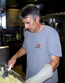 Tonight is Italian night. “Lleggero come una piuma di struzzo con lo struzzo atacatto.” Dan Fornari prepared a pasta meal that was, “as light as an ostrich feather with the ostrich attached.” Cooking for the whole ship is a small way to acknowledge all the hard work that the ship’s crew does to support us in our science programs at sea.