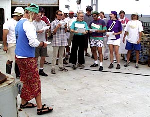 The Pollwogs entertain the Royal Court. 