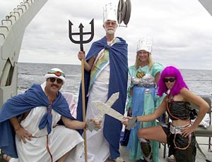 The Royal Court. The Prince (Alden Luallin), King Neptune (Dan Jacobson), the Queen (Uta Peckman) and the Warrior Princess (Karen Harpp). 
