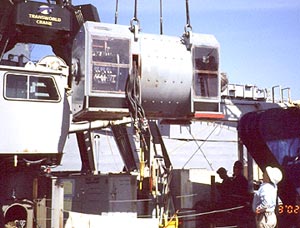 The motor clears the hatch.  