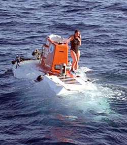  Christina Courcier was one of the swimmers for this evening’s Alvin recovery.