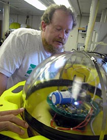 The view from the port side of R/V Atlantis. Past the bit of land in the background of this photo, the waters got choppier.