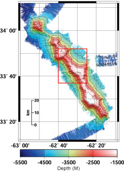 Scientist Jeff Mendez decorates a Styrofoam cup the night before his dive in Alvin. Cup-decorating is a ritual on board; the cups are put in a net bag and hung on the outside of the sub. As Alvin descends, the cups shrink as the water pressure increases. They make great souvenirs. Jeff is good at decorating Styrofoam mannequin heads, too, so we'll see what he comes up with tomorrow.