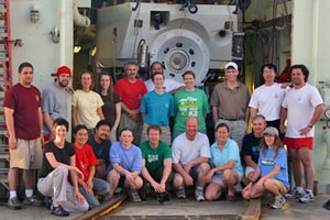 The science group on Dive and Discover�s 2005 Galapagos Rift expedition thanks all the students who followed our discoveries. (Photo by Pat Hickey)
